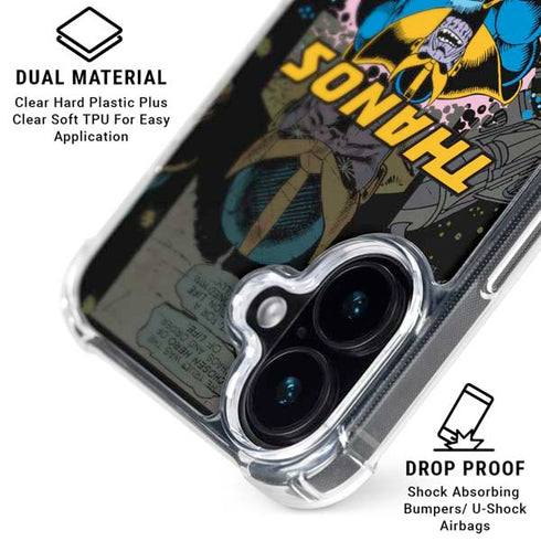 Marvel Classic Comics Thanos iPhone 16 Clear Case